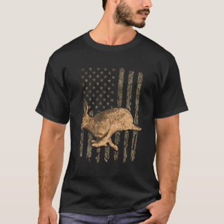 Rabbit Hunting Rabbiting Gift Tree Camo American F T-Shirt