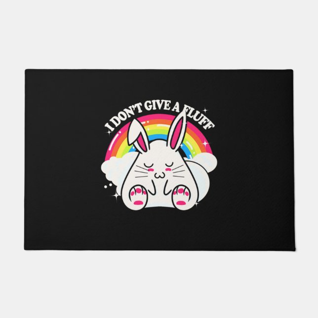 Rabbit I Do Not Give A Fluff Doormat (Front)