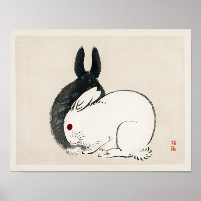 Rabbit Illustration Poster (Front)