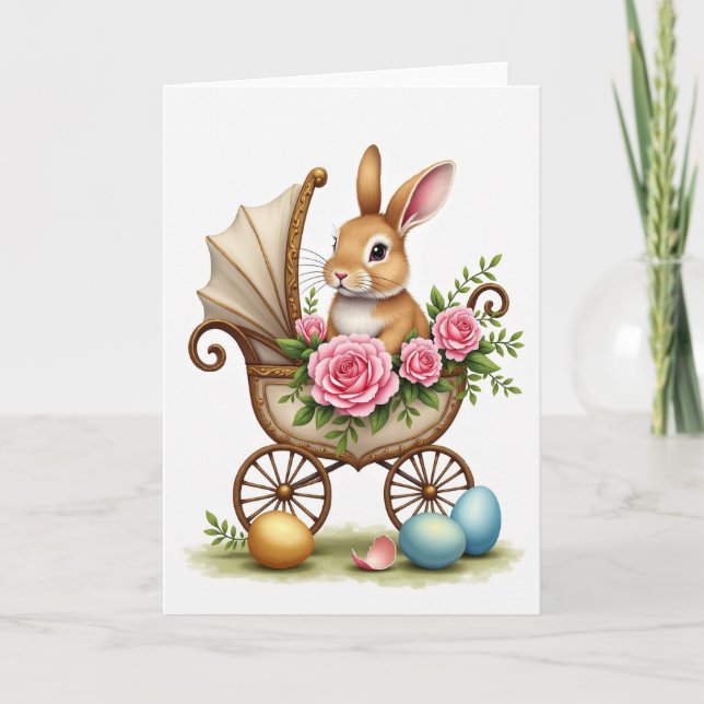 Rabbit In A Pram Art Card (Front)