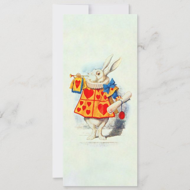 Rabbit in Alice Wonderland ~ Invitation (Front)