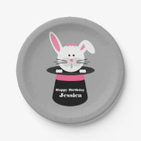 Rabbit In Hat Magician Birthday - Pink
