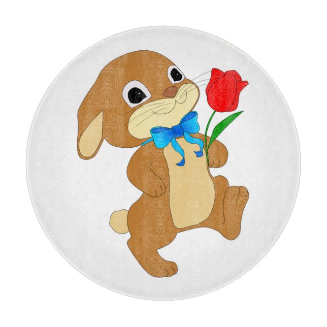 RABBIT IN LOVE CUTTING BOARD (Front)