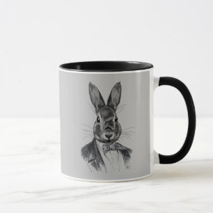 Rabbit In Suit Portrait Mug