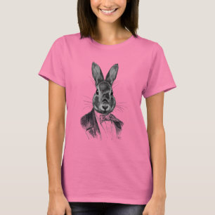 Rabbit In Suit Portrait T-Shirt