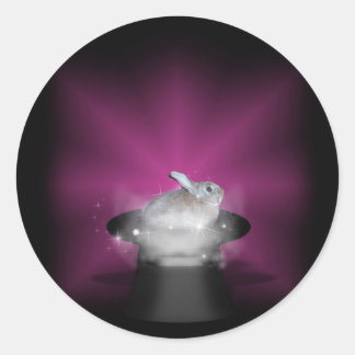 Rabbit in the Magic Hat Classic Round Sticker