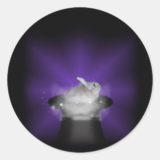 Rabbit in the Magic Hat Classic Round Sticker