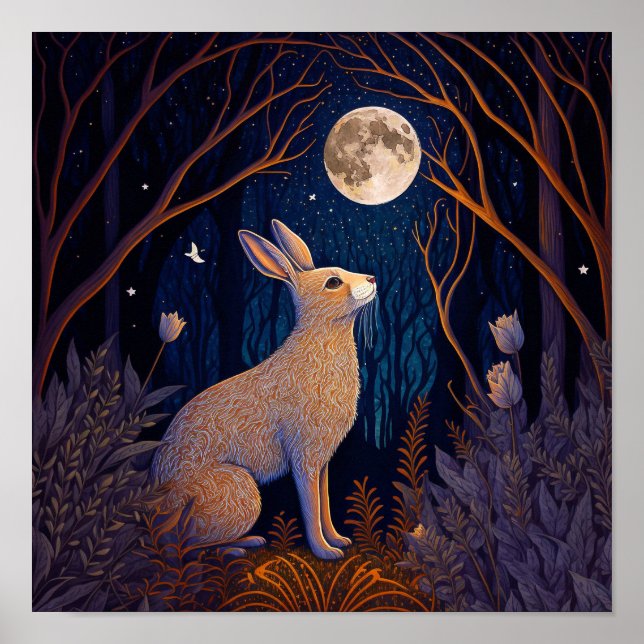 Rabbit in the Moonight Poster (Front)