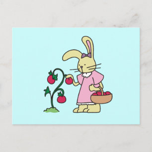 Rabbit in Tomato Garden Tshirts and Gifts Postcard