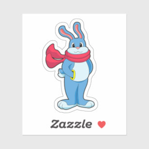 Rabbit in Winter with Scarf