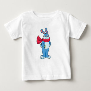 Rabbit in Winter with Scarf Baby T-Shirt