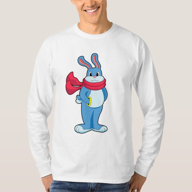 Rabbit in Winter with Scarf T-Shirt (Front)