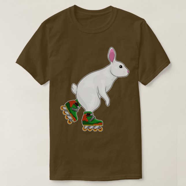 Rabbit Inline skating Roller skates T-Shirt (Design Front)