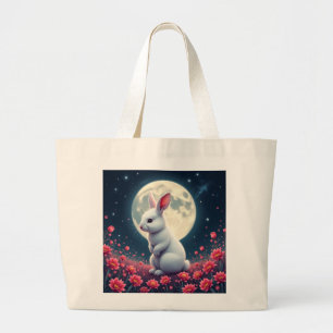 rabbit large tote bag