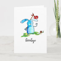 Rabbit leaving card