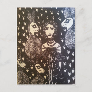 Rabbit love postcard