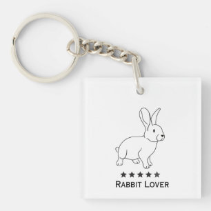Rabbit Lover, Simple Design Key Ring