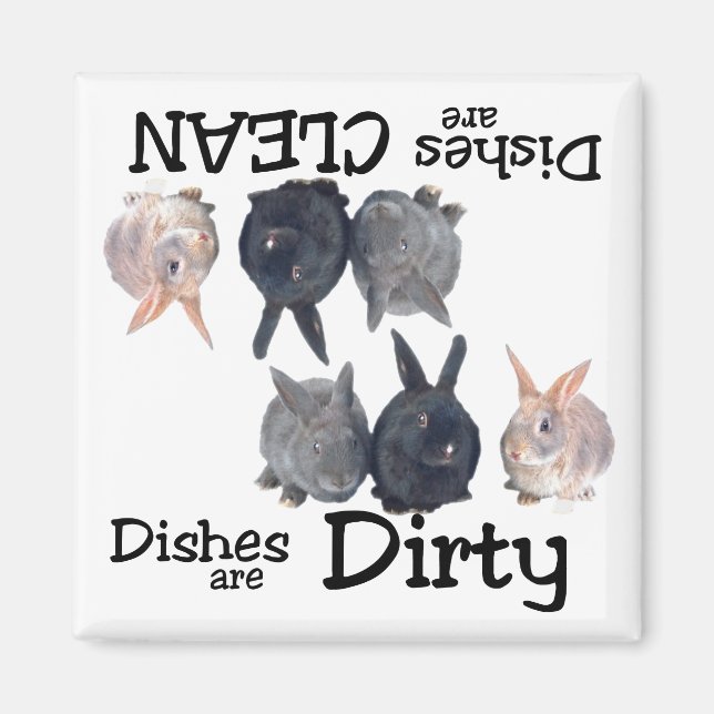 Rabbit Lovers Dishwasher Magnet (Front)