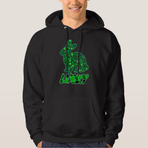 Rabbit Lucky Buffallo Sham Rocked Green St Patrick Hoodie