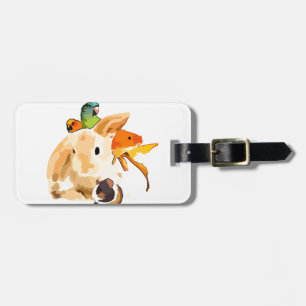 rabbit luggage tag