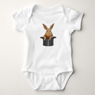 Rabbit Magician Magic hat Baby Bodysuit