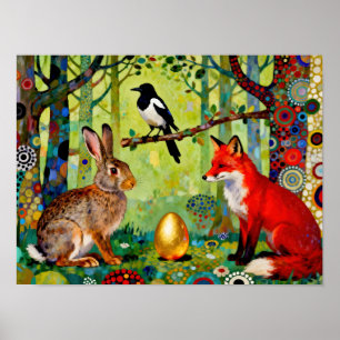 Rabbit, Magpie, Fox and “The Forest’s Secret” Poster