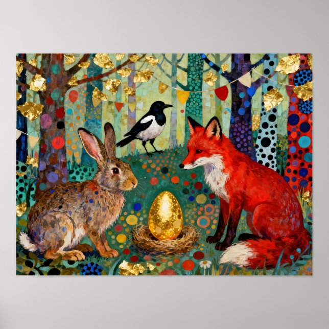 Rabbit, Magpie, Fox and “The Golden Goose Egg” Poster (Front)