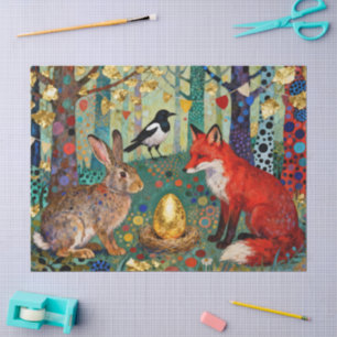Rabbit, Magpie, Fox and “The Golden Goose Egg” Tissue Paper