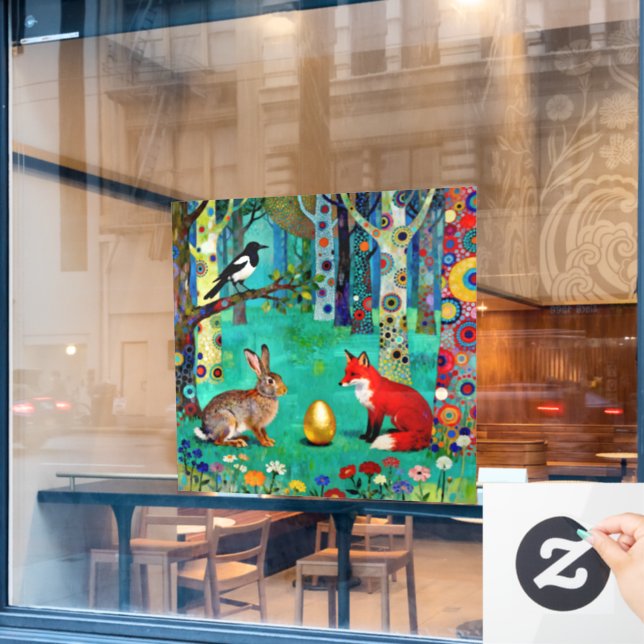 Rabbit, Magpie, Fox and “The Sharing Path” (Cafe Window)