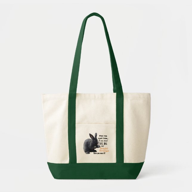 Rabbit Missing Carrot Tote Bag (Liam) (Front)