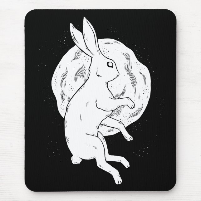 Rabbit Moon Mouse Pad (Front)