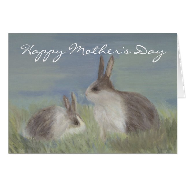 Rabbit Mother's Day Card (Front Horizontal)