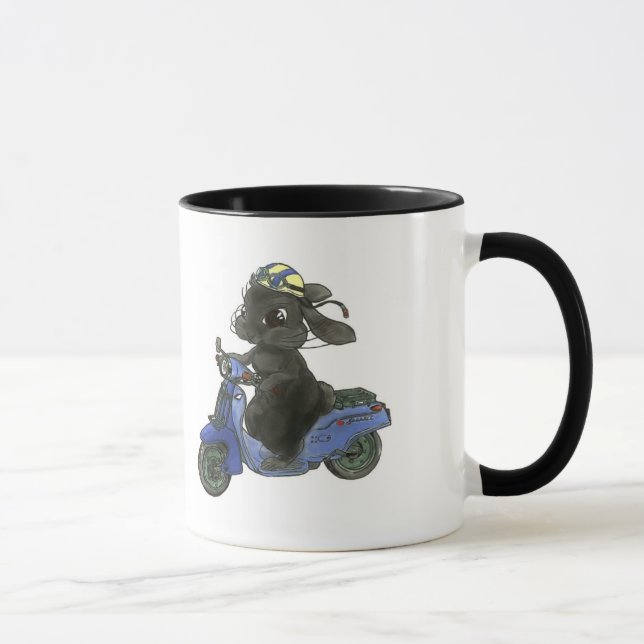Rabbit motorcycle mug (Right)