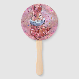 Rabbit named Ladybug Hand Fan