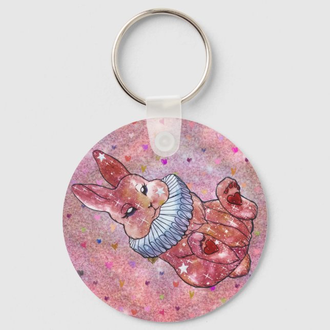 Rabbit named Ladybug Key Ring (Front)