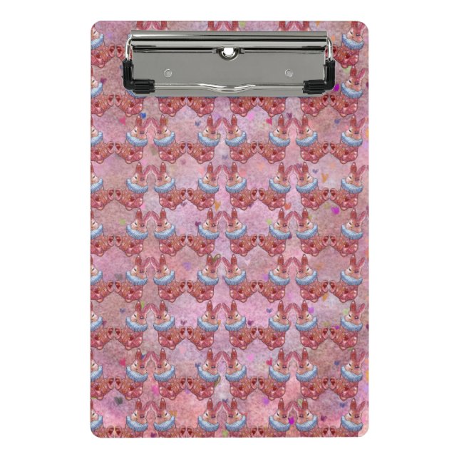 Rabbit named Ladybug Mini Clipboard (Front)