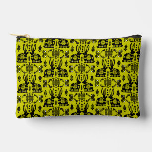 Rabbit Nordic Scandinavian Folk Art Accessory Pouch