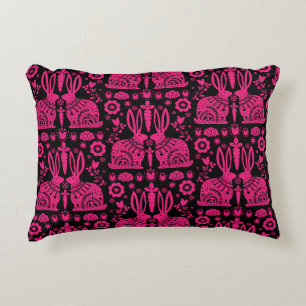 Rabbit Nordic Scandinavian Folk Art     Decorative Cushion