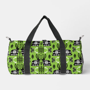 Rabbit Nordic Scandinavian Folk Art Duffle Bag