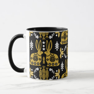 Rabbit Nordic Scandinavian Folk Art Mug
