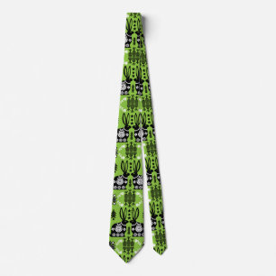 Rabbit Nordic Scandinavian Folk Art          Tie