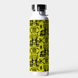 Rabbit Nordic Scandinavian Folk Art   Water Bottle