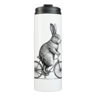 Rabbit On A Bike Bunny Bicycle Cycing Biking Men W Thermal Tumbler