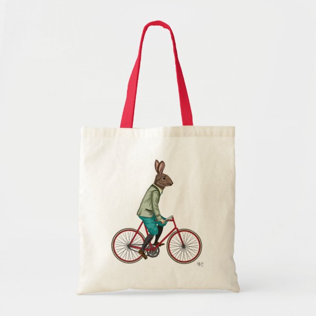 Rabbit On Bike 3 Tote Bag (Front)