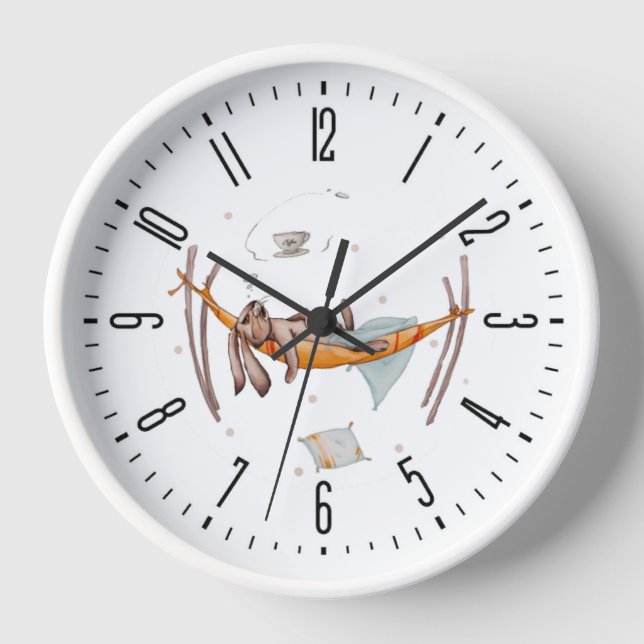 Rabbit on vacation clock (Front)