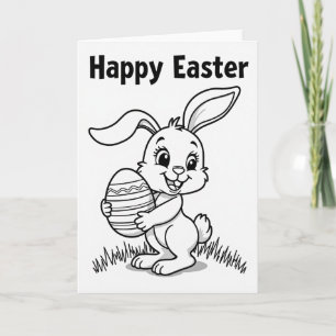Rabbit Oval Pattern Celebration Card