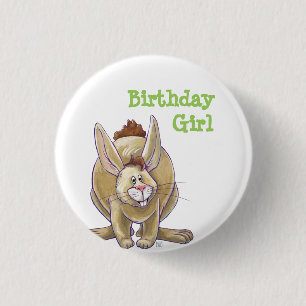 Rabbit Party Centre 3 Cm Round Badge