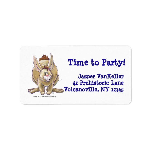 Rabbit Party Centre Label (Front)