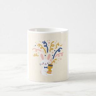 Rabbit Party Popper New Year Mug Design