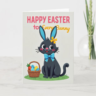 Rabbit Pattern Easter Card